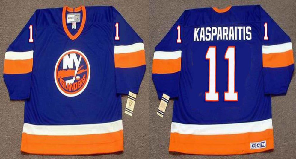 2019 Men New York Islanders #11 Kasparaitis blue CCM NHL jersey->new york islanders->NHL Jersey